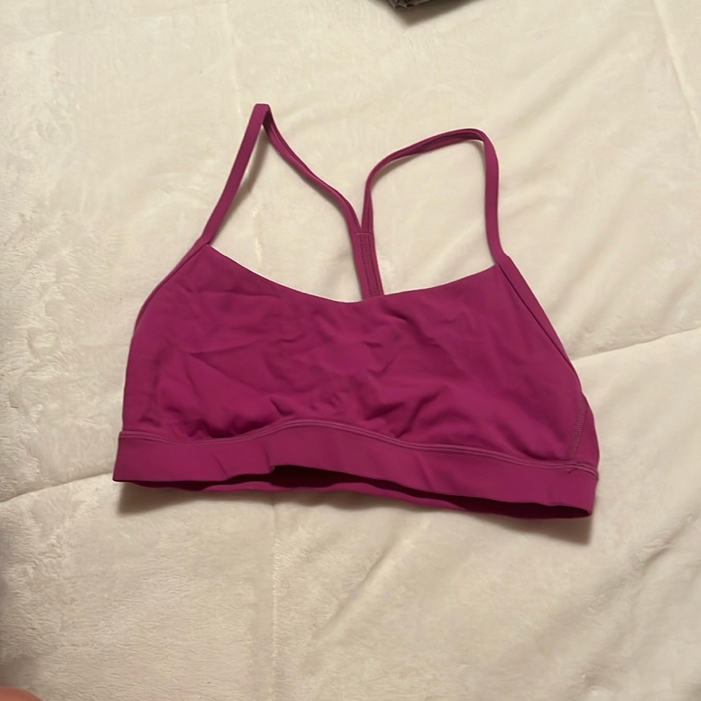 Lululemon Flow Y Bra Nulu Light Support in Vivid Plum